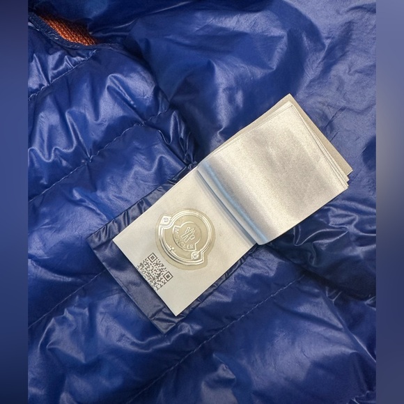 Blue Puffer Vest for Kids by Moncler - Picture 7 of 7